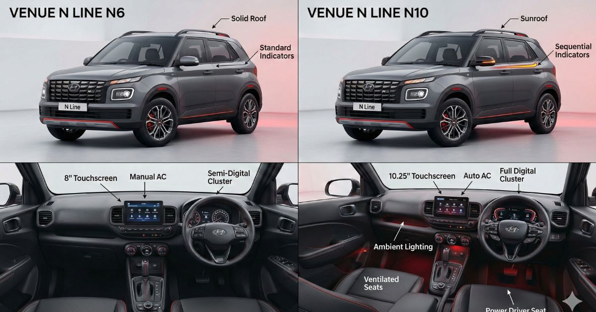 Hyundai Venue N Line N6 vs N10